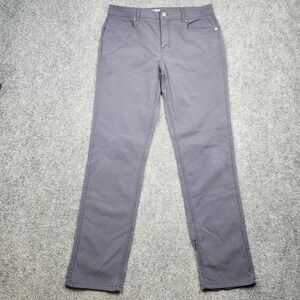 Western Rise Pants Mens 34x32 Gray Chino Microfiber Stretch Casual Travel Tech